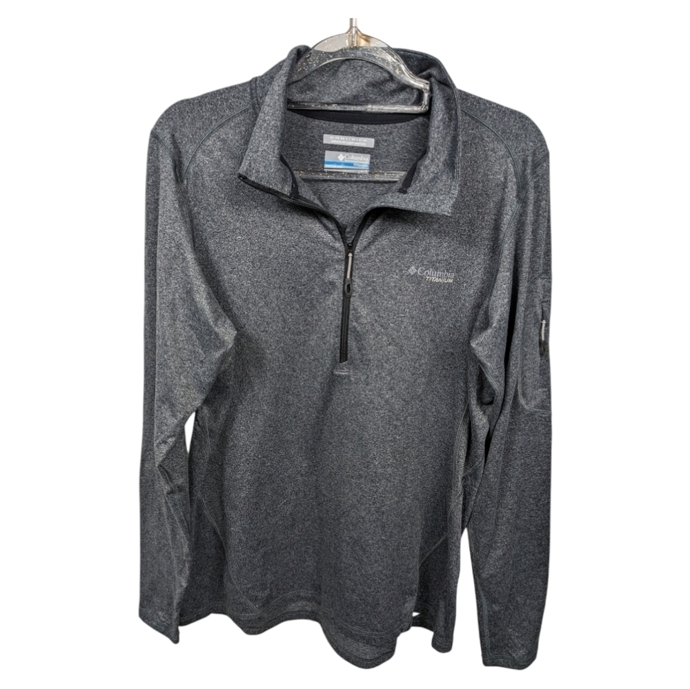 Columbia Tech Knit Quarter Zip Pullover Sz L